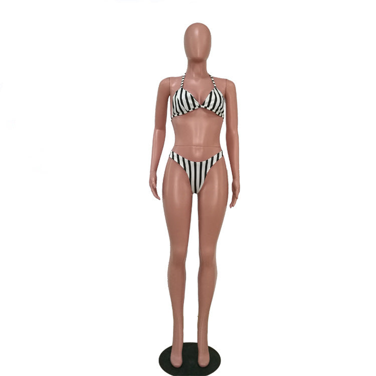 B- Maillot de bain Swimsuit Three Piece Printed Suit Bikini