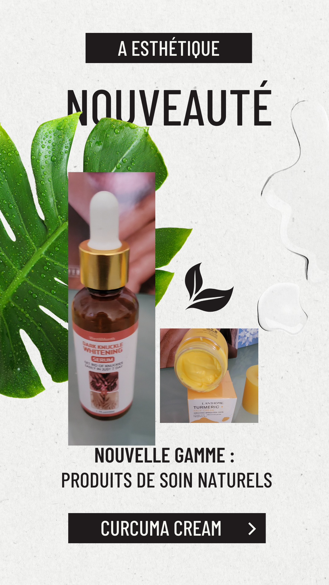 A- SERUM ECLAIRCISSANT POUR MAINS ET PIEDS.