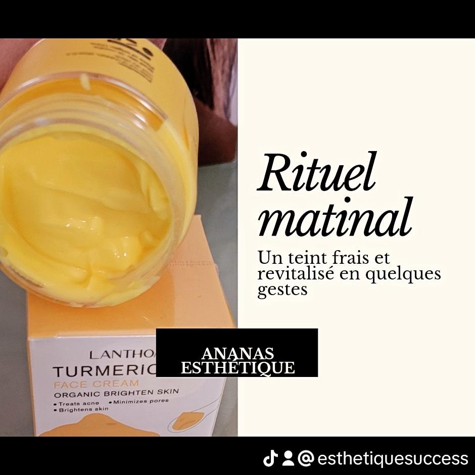 creme tumeric organique, eclaicissante, contre l'acne.